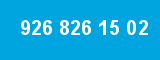 926 826 15 02 926 826 15 02